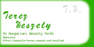 terez weszely business card